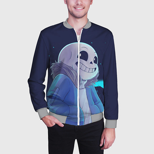 Мужской бомбер UNDERTALE / 3D-Меланж – фото 3