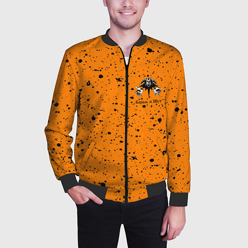 Мужской бомбер КОРОЛЬ И ШУТ / 3D-Черный – фото 3