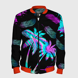 Бомбер мужской Неоновое лето, цвет: 3D-красный