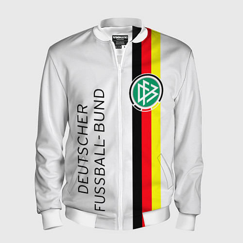 Мужской бомбер СБОРНАЯ ГЕРМАНИЯ / 3D-Белый – фото 1