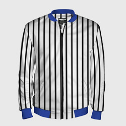 Мужской бомбер Чёрные и белые полосы