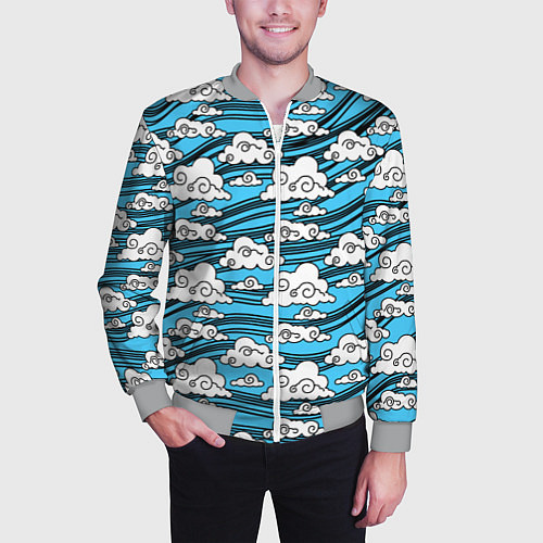 Мужской бомбер КИМОНО ТАНДЖИРО / 3D-Меланж – фото 3