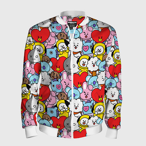 Мужской бомбер BT21 BTS / 3D-Белый – фото 1