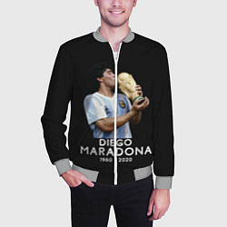 Бомбер мужской Diego Maradona, цвет: 3D-меланж — фото 2