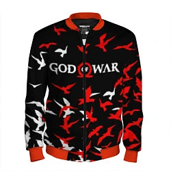 Бомбер мужской GOD OF WAR, цвет: 3D-красный