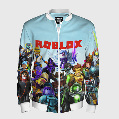 Мужской бомбер ROBLOX / 3D-Белый – фото 1
