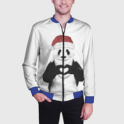 Бомбер мужской Панда Клаус, цвет: 3D-синий — фото 2