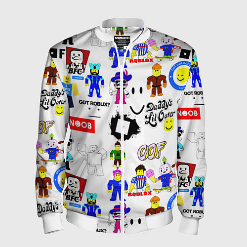 Мужской бомбер ROBLOX / 3D-Белый – фото 1