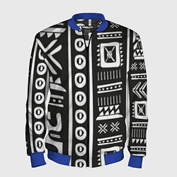 Бомбер мужской Этнический узор, цвет: 3D-синий