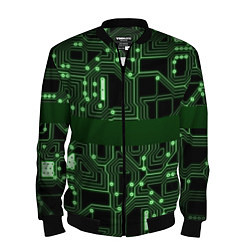 Бомбер мужской Неоновая схема, цвет: 3D-черный