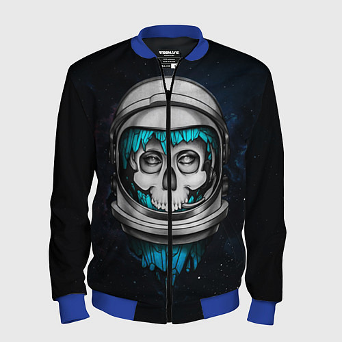 Мужской бомбер SKULL COSMO / 3D-Синий – фото 1