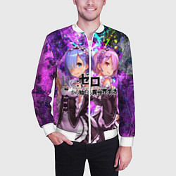 Бомбер мужской Re:Zero Жизнь с нуля, цвет: 3D-белый — фото 2