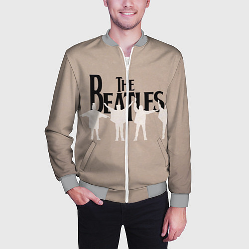 Мужской бомбер The Beatles / 3D-Меланж – фото 3