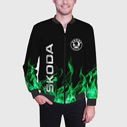 Бомбер мужской SKODA, цвет: 3D-черный — фото 2