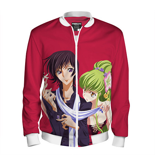 Мужской бомбер Code geass Код Гиас / 3D-Белый – фото 1