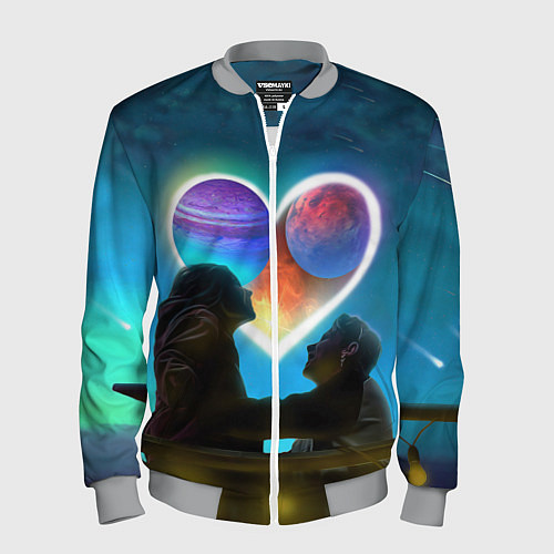 Мужской бомбер Ваня Дмитриенко Венера-Юпитер / 3D-Меланж – фото 1