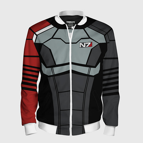 Мужской бомбер КОСТЮМ N7 MASS EFFECT N7 М / 3D-Белый – фото 1