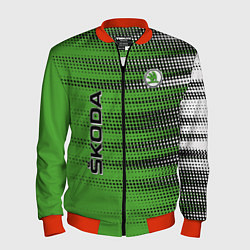 Бомбер мужской SKODA, цвет: 3D-красный