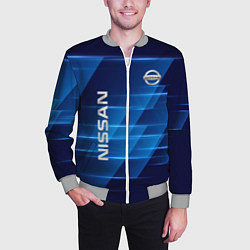Бомбер мужской Nissan, цвет: 3D-меланж — фото 2