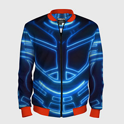 Бомбер мужской Неоновая броня Neon Armor, цвет: 3D-красный