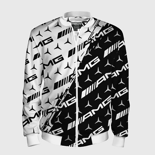 Мужской бомбер MERCEDES BENZ AMG / 3D-Белый – фото 1
