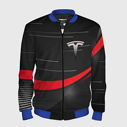 Бомбер мужской TESLA ABSTRACT ТЕСЛА СПОРТ, цвет: 3D-синий