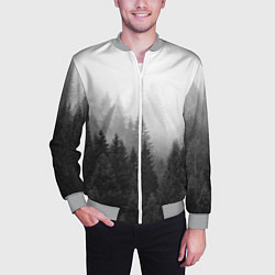 Бомбер мужской Туманный лес, цвет: 3D-меланж — фото 2