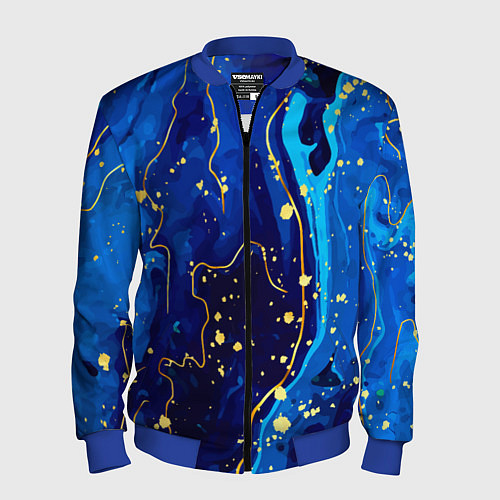 Мужской бомбер СИНИЙ ГРАНИТ / 3D-Синий – фото 1