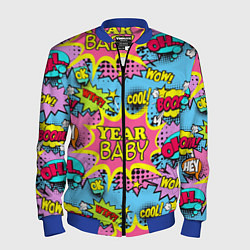Бомбер мужской Year baby Pop art print, цвет: 3D-синий