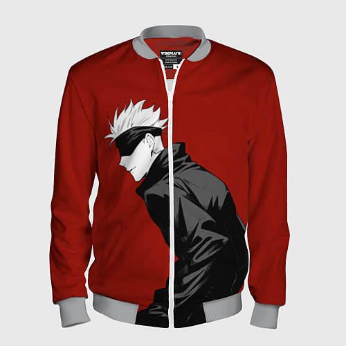 Мужской бомбер Годжо Магическая Битва арт02 / 3D-Меланж – фото 1