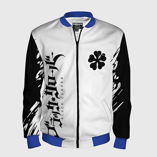 Мужской бомбер Черный клеывер аниме / 3D-Синий – фото 1