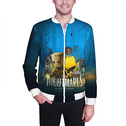 Бомбер мужской LITTLE NIGHTMARES 2, цвет: 3D-белый — фото 2