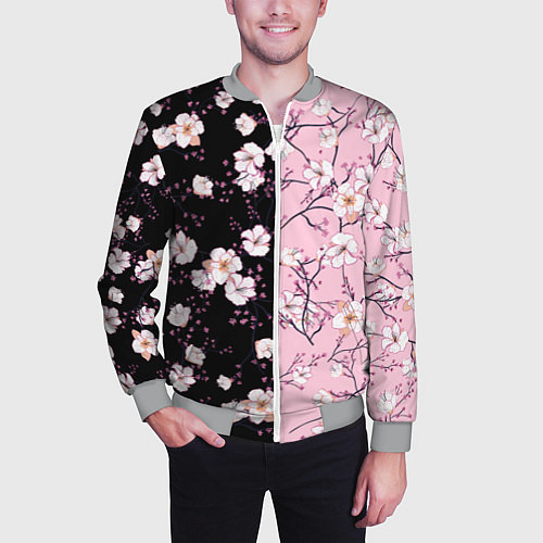 Мужской бомбер САКУРА SAKURA ВИШНЯ / 3D-Меланж – фото 3