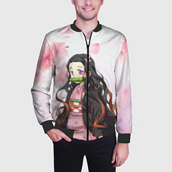 Бомбер мужской НЕЗУКА NEZUKO, цвет: 3D-черный — фото 2