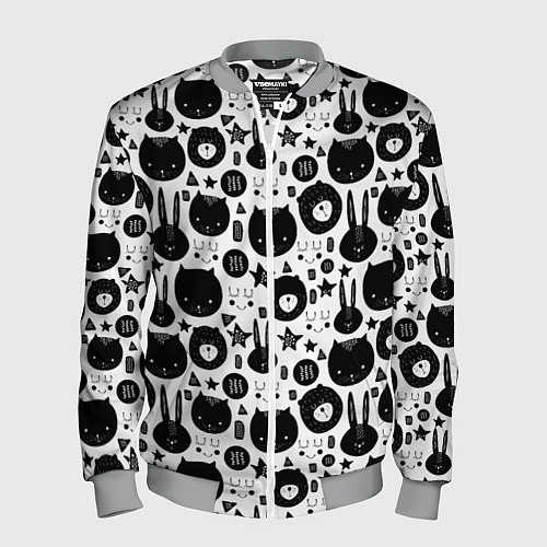 Мужской бомбер Мультяшки / 3D-Меланж – фото 1