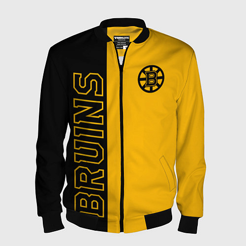 Мужской бомбер NHL BOSTON BRUINS / 3D-Черный – фото 1