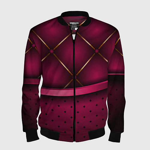 Мужской бомбер Luxury Red / 3D-Черный – фото 1