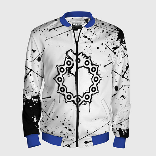 Мужской бомбер МЕЛИОДАС 7 СМЕРТНЫХ ГРЕХОВ / 3D-Синий – фото 1