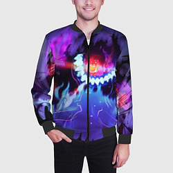 Бомбер мужской Solo leveling, цвет: 3D-черный — фото 2