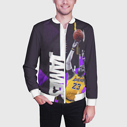 Бомбер мужской Леброн, цвет: 3D-белый — фото 2