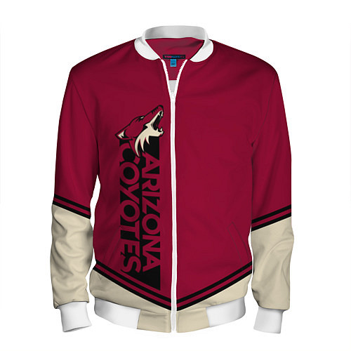 Мужской бомбер Arizona Coyotes / 3D-Белый – фото 1