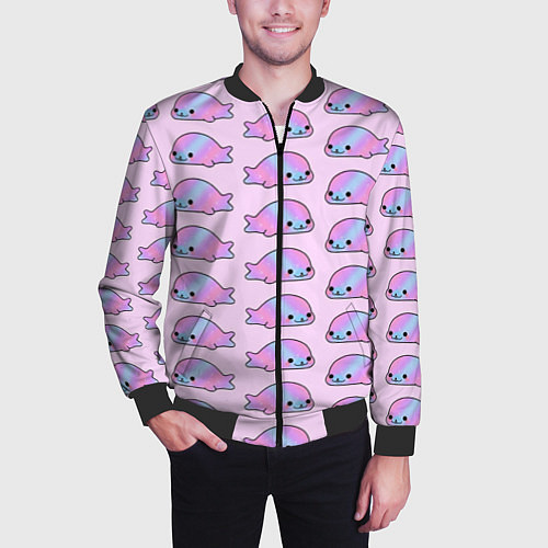 Мужской бомбер Нерпы / 3D-Черный – фото 3