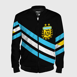 Бомбер мужской Сборная Аргентины, цвет: 3D-черный