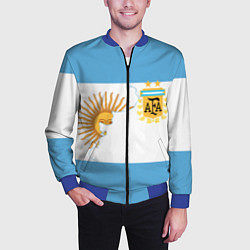Бомбер мужской Сборная Аргентины, цвет: 3D-синий — фото 2