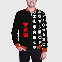 Бомбер мужской Любовь, смерть и роботы, цвет: 3D-красный — фото 2