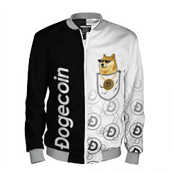 Бомбер мужской DOGECOIN DOGE КАРМАН, цвет: 3D-меланж