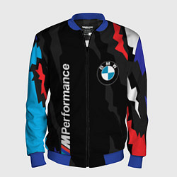 Бомбер мужской BMW M PERFORMANCE БМВ М, цвет: 3D-синий