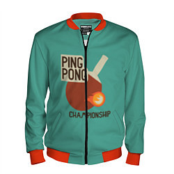 Бомбер мужской Ping-pong, цвет: 3D-красный