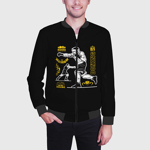 Мужской бомбер BOXING / 3D-Черный – фото 3