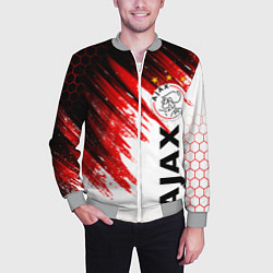 Бомбер мужской FC AJAX AMSTERDAM ФК АЯКС, цвет: 3D-меланж — фото 2